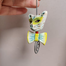 Indlæs billede til gallerivisning Julelysholder kat+sløjfe