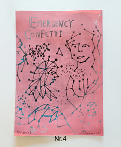 Emergency confetti Linoleumstryk