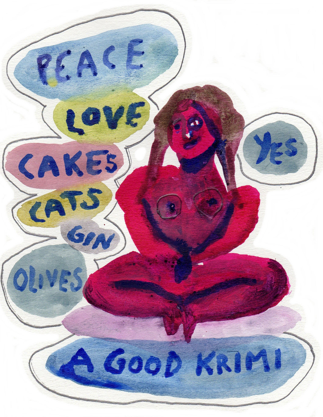 Peace, love, cats... print